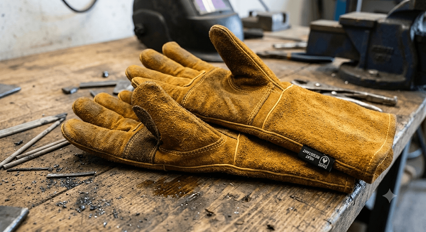 Heat Resistant Leather Gloves