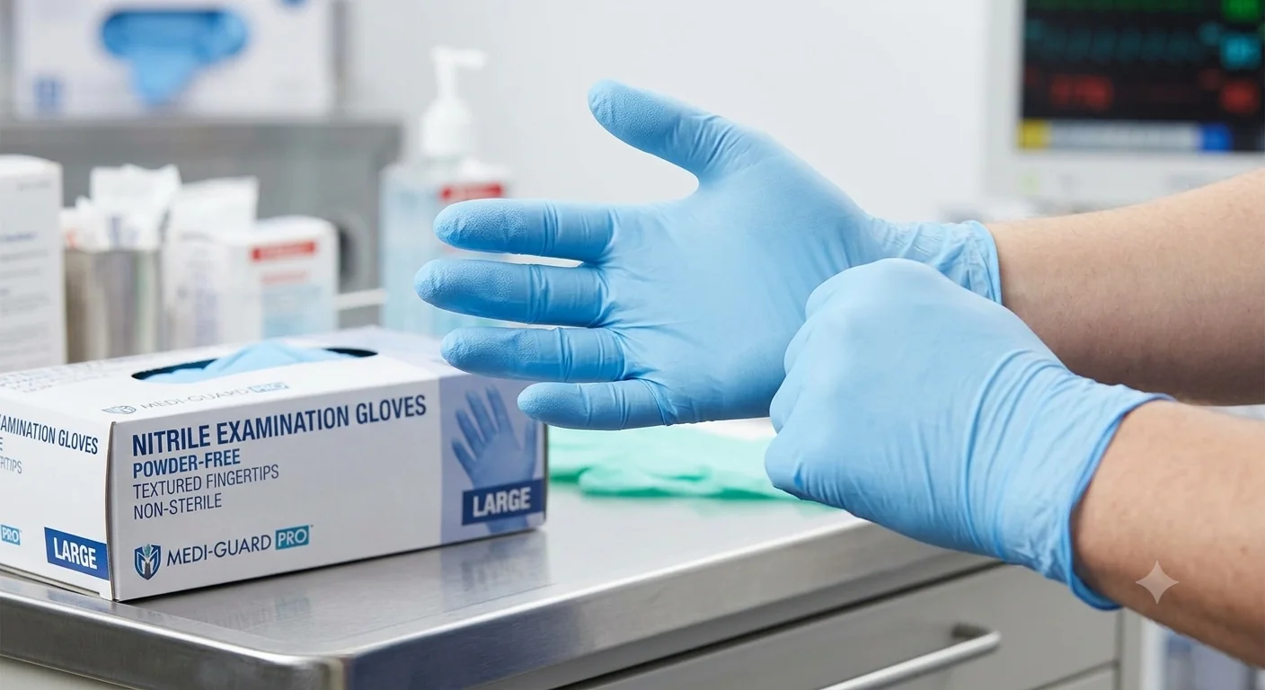 Nitrile Examination Gloves — Medical-grade nitrile gloves for hygiene-sensitive environments.