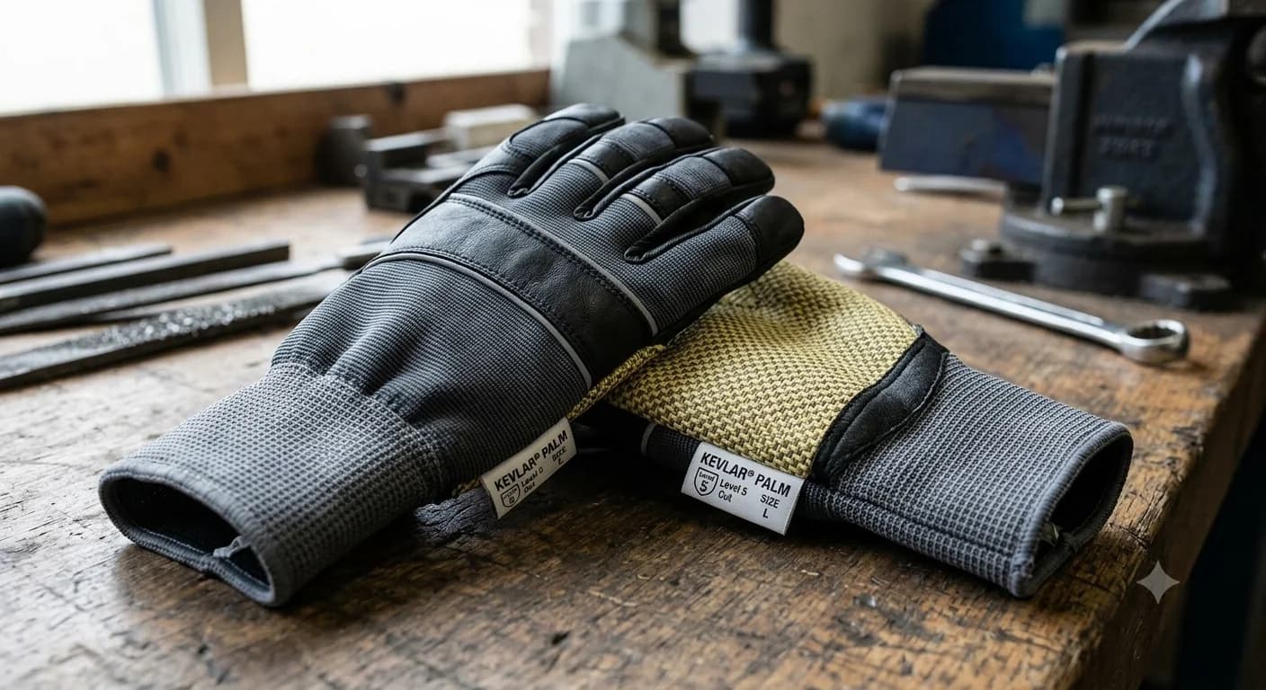 Palm Kevlar Gloves — Reinforced palm protection for heat and abrasion-heavy handling.
