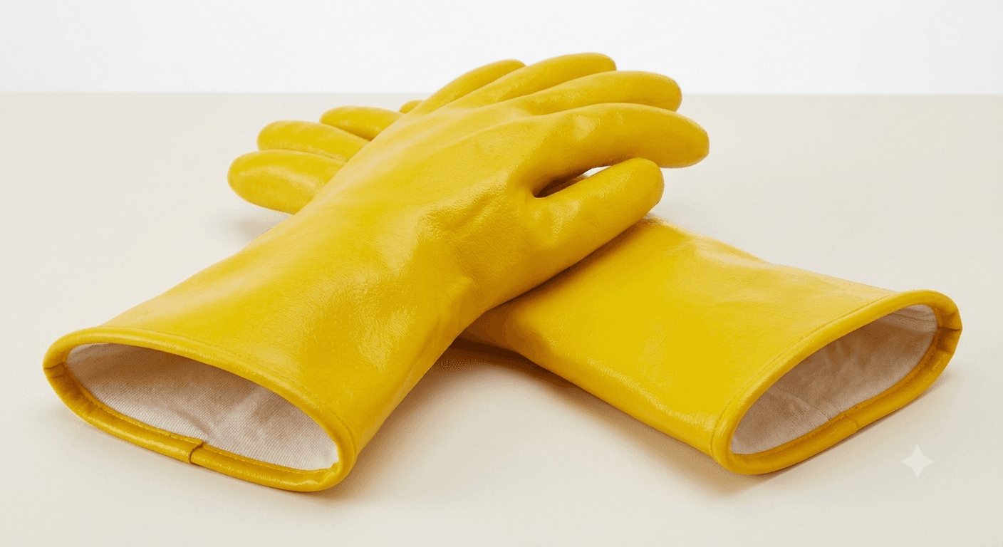 Yellow PVC Gloves